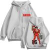 Japanische Anime Akira Reißverschluss Kapuzenpullover Science-Fiction-Film Shotaro Kaneda Manga Sportbekleidung Herren Damen Jacken Männlich
