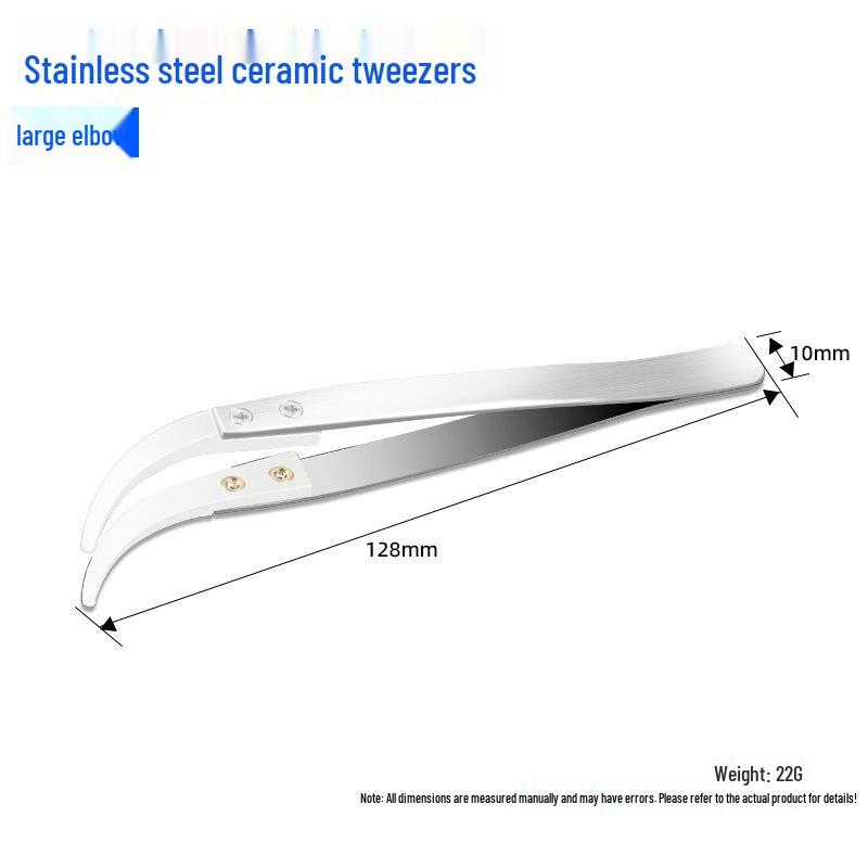 Stainless Steel Anti-Static Ceramic Tweezers - High Temp Resistant & Anti-Corrosion