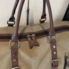 Retro Canvas Duffel Bag with Buckle Straps Large Capacity Travel Weekend Carry On Bag