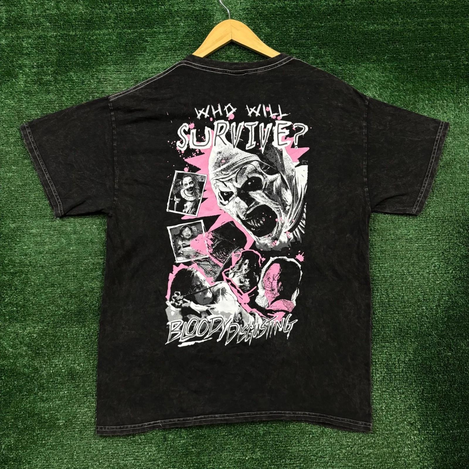 Bloody Disgusting x Terrifier Art the Clown Mineral Wash Oversized T-shirt M 4XL