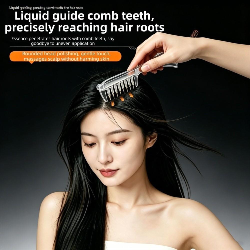 Hair Care Mini Portable Head Applicator Anti-Frizz Massage Guide Liquid Comb Women