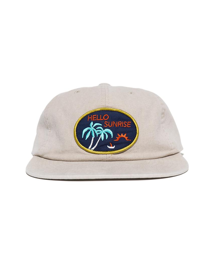 HELLO SUNRISE Hs Palm Tree Wappen 6Panel Cap_Beige