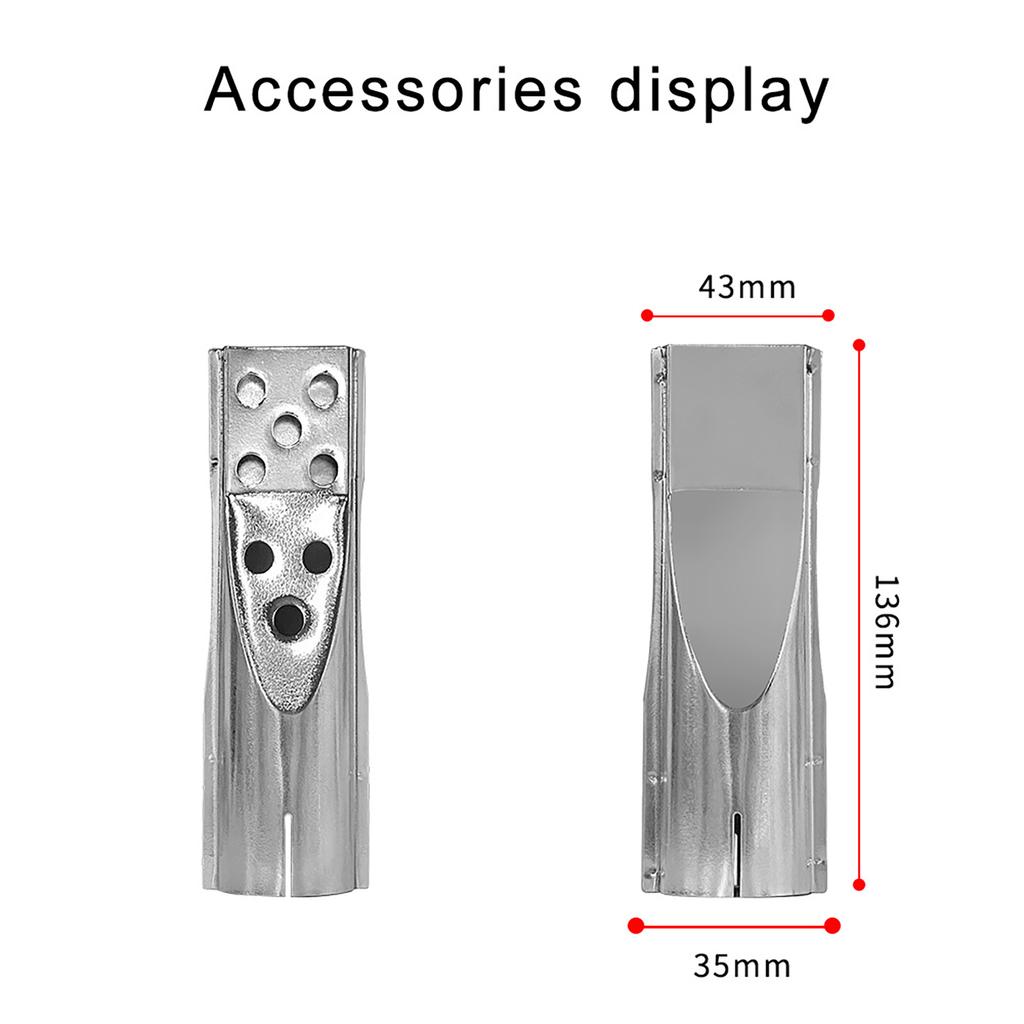 5 Pcs Hot Air Blower Nozzles Kit, Hot Air Blower Attachments, Stainless Steel Soldering Nozzle Tools, Heat Air Blower Reflector Nozzle Accessories