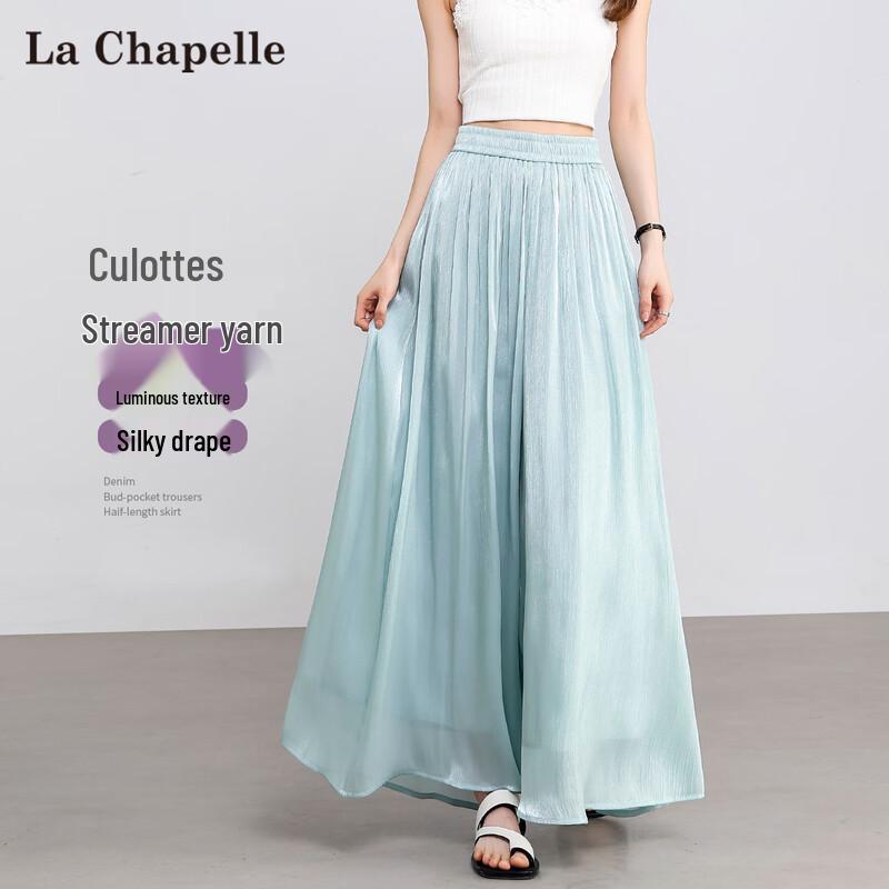 La Chapelle Women s Ice Silk Wide-Leg Pants M