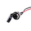 Scooter 24V 36V Three-hole 3 Pin Prong Jack Socket Charging Port Battery Charging Inline Connector