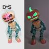 Halloween Pumpkin Figurine Glow-in-the-Dark Pumpkin Man Figurine with Movable Joints Flameless Jack O Lantern Ornaments for House Party Decor Gifts