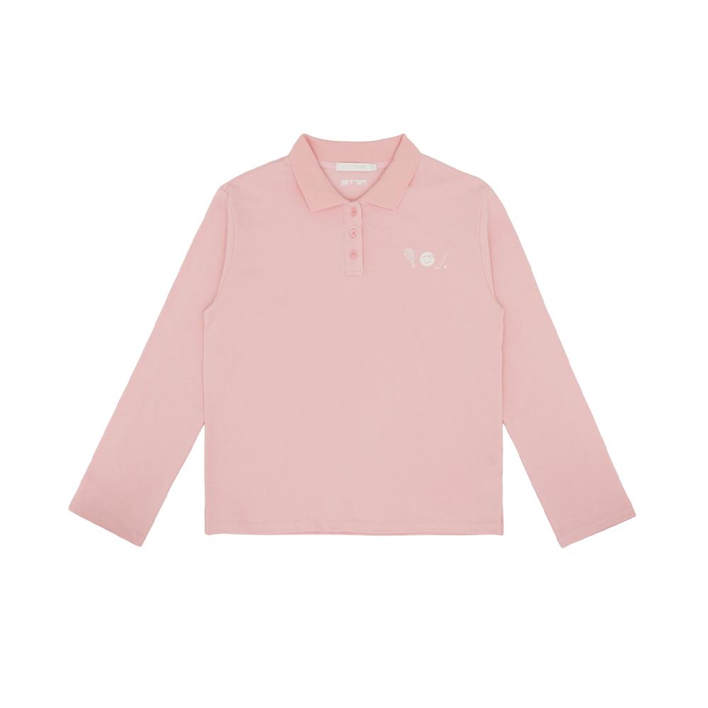 PIV’VEE Sports Club Tee Holder Long Sleeve Pk Shirt (Bubble Pink)