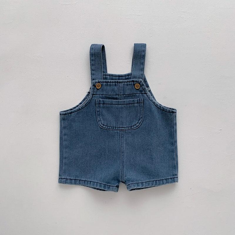 Summer Baby Clothing Set Toddler Girls Clothes Suit Infant Tee and Denim Overall  Boys Outfit