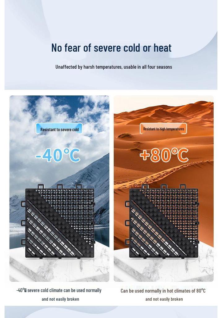 Interlocking Anti-Slip Outdoor Entryway Dirt & Dust Removal Mat