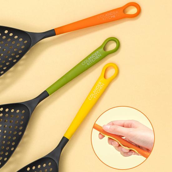 Colander Spoon Non-slip Easy Hanging High Temperature Resistant Heat Insulation Anti-scalding Drain Quickly Plastic Fine Mesh Hole