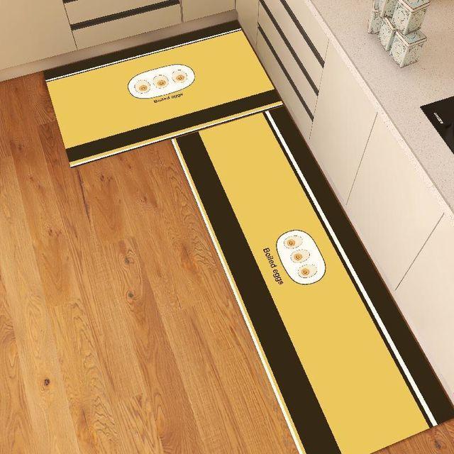 Washable Kitchen Floor Mat Parlor Carpet Bedroom Long Rug Bathroom Entrance Doormat Toilet Anti -Slip Anti -Fatigue Absorbent Mats 