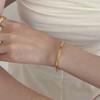 silver925 plain bangle bracelet (2color)