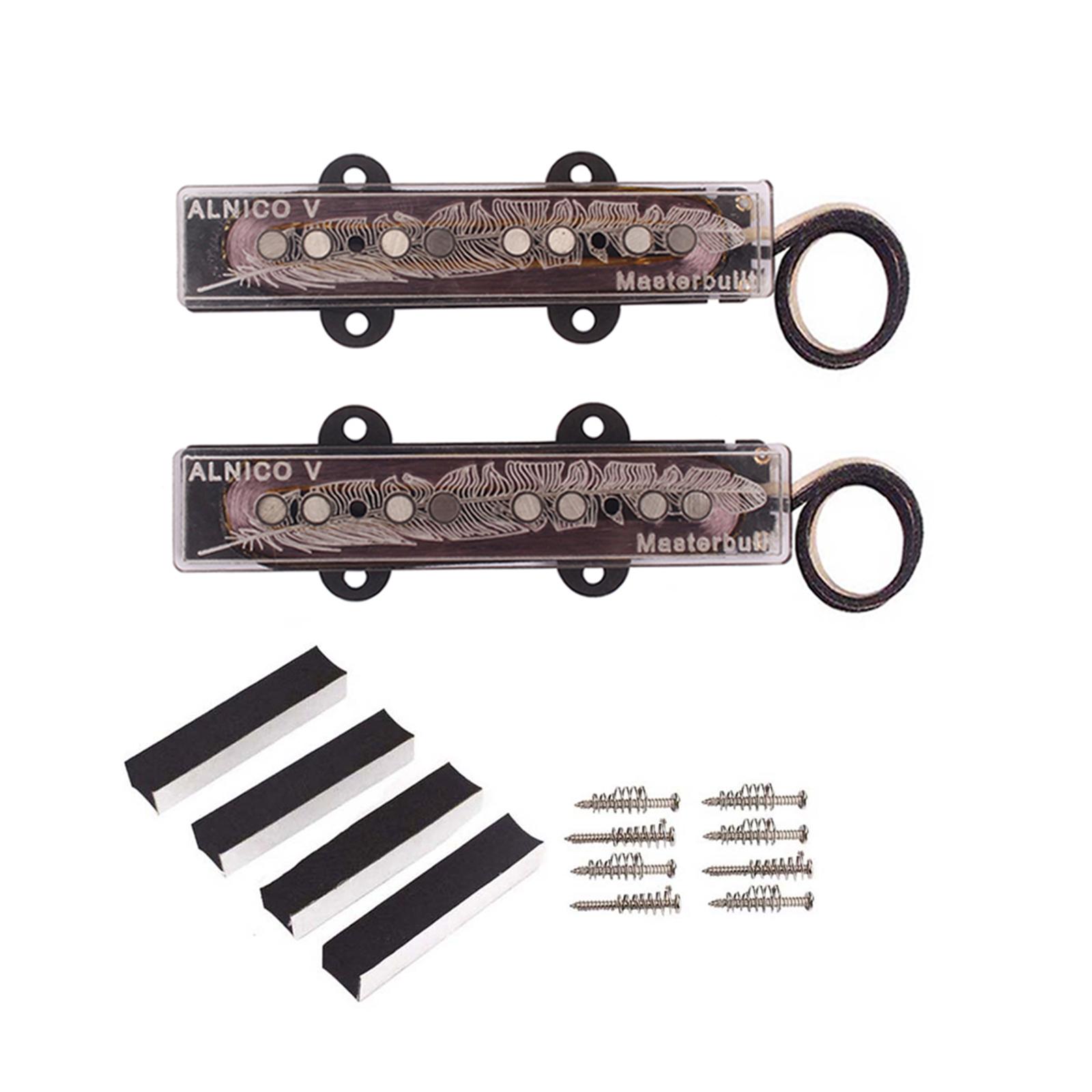 

Звукосниматель Alnico 5 4-струнный Катушка из фибры Звукосниматели для гитары Средний Бриджевый Нековый Звукосниматели для джаз-бас-гитары Комплекты для бас-гитар