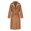 Trench Lungo Oversize da Donna Giacca in Ecopelle PU con Cintura Collo a Tacca Classico Vestibilità Larga Capospalla