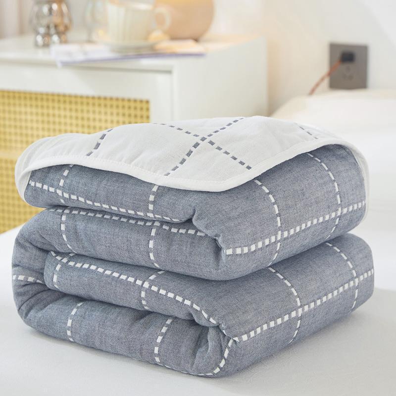 Pure Cotton 6-Layer Gauze Summer Quilt for Children - Thin, Breathable Baby Blanket