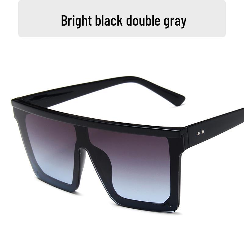 

Trendy Large Frame One-Piece Sunglasses in Elephant Grey for Men and Women - Stylish Outdoor Beach Travel Shades As shown