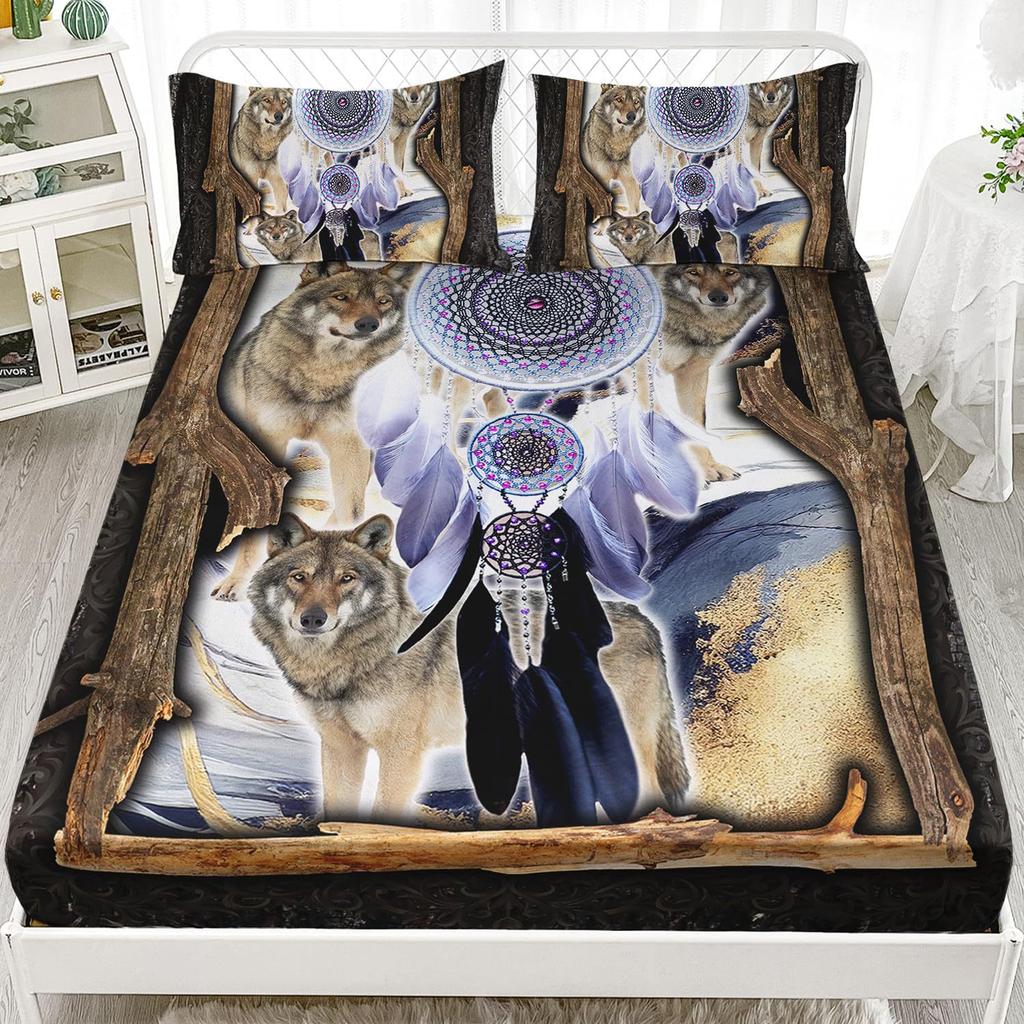 Animal Pattern Mattress Three-Piece Digital Printing Bedding Set, Mattress Three-Piece Set For Children And Adults