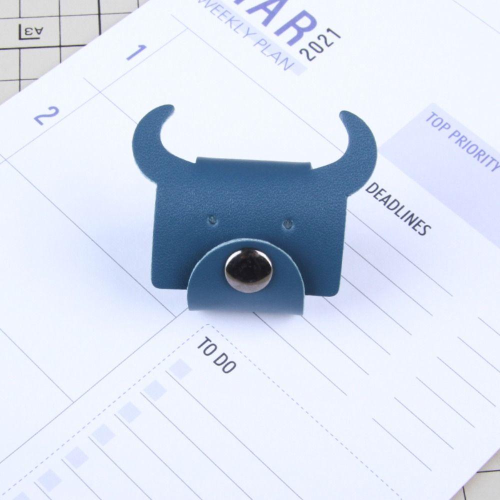 Cable Protector Clip Cute Animal Leather Cable Winder Anti Loss    Necklace Organizer