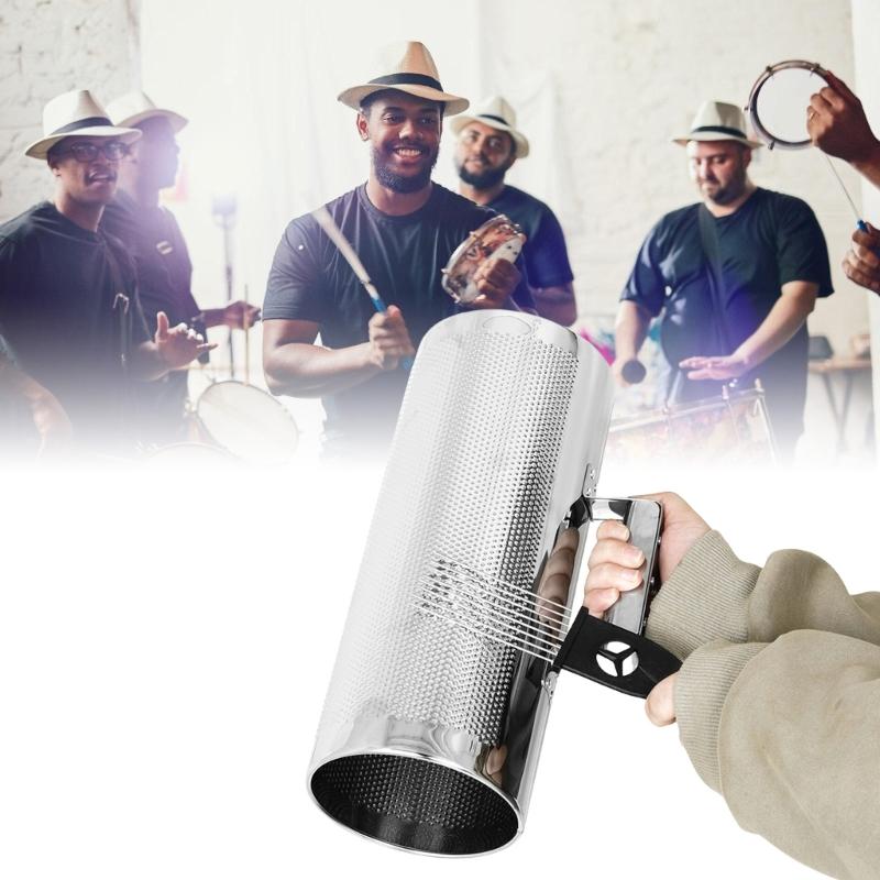 Guiro Instrument Metal Guiro Shaker with Scraper Latin Percussions Instrument Profession Band Accompaniment Sand Hammer