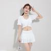 Women’s Sexy Slim Gathered Swimsuit with Split Skirt - 2025 Hot Spring Fashion