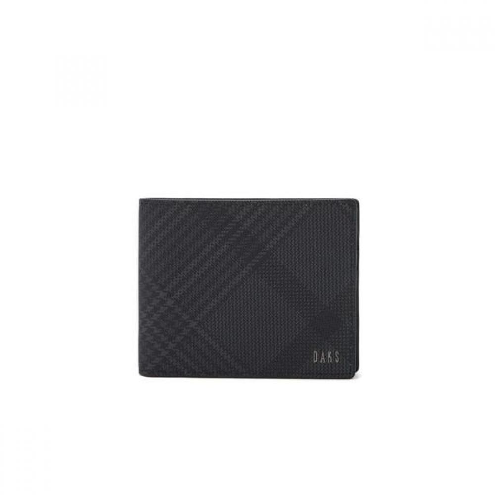 Daks Black Check Leather Wallet Dbwa3e093