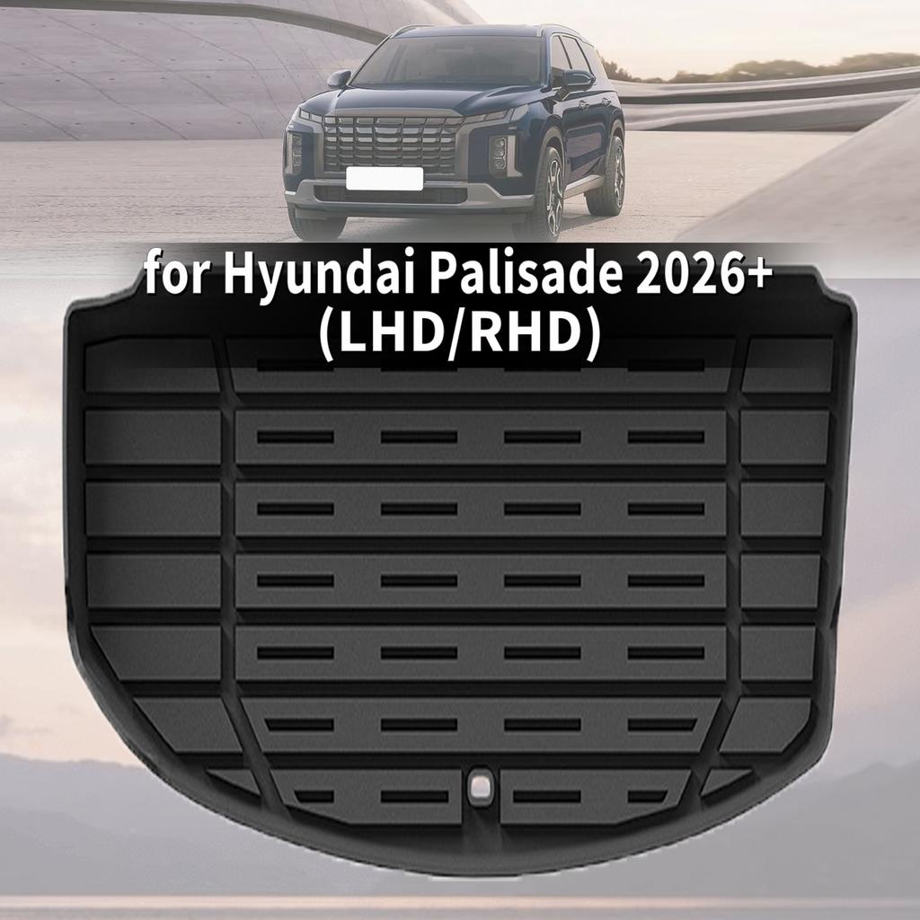 for Hyundai Palisade 2026+ 7Seats LHD/RHD Custom Fit TPE Car Trunk Mats Quick Clean Non-Slip Bottom All Season Use Accessories