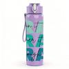 1PC Pray Pray Pray Green Lettering 750ml Color Plastic Water Bottle Leakproof Flip Straw Lid For Sports Office Home Use