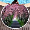 Beautiful Garden Floral Round Beach Towel, Microfiber Circle Beach Towels Quick Dry Beach Throw Blanket Sand Free Pool Towels