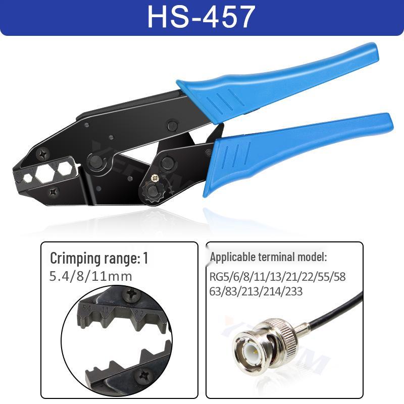 Hexagonal Terminal BNC Coaxial Connector Cable and Fiber Optic Crimping Pliers