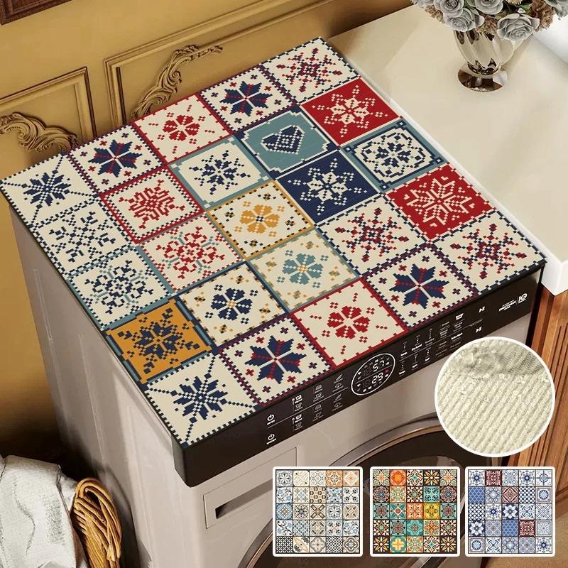 Waterproof Washing Machine Dust Cover Oven Microwave Fridge Top Protector Mat Coffee Drain Pad Table Placemat Cup Absorbent Mat