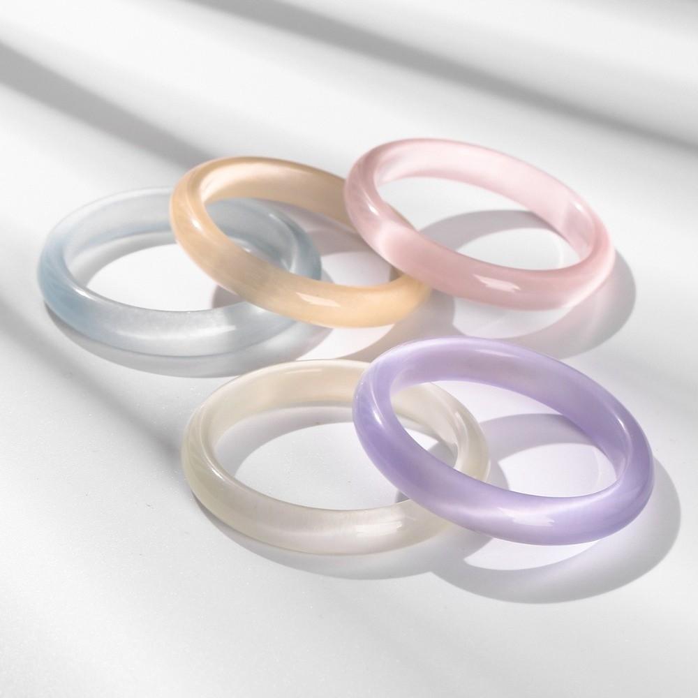 Ice-Type Stone Bracelet Bangle Transparent Agate Chalcedony Bracelet  Holiday Gifts