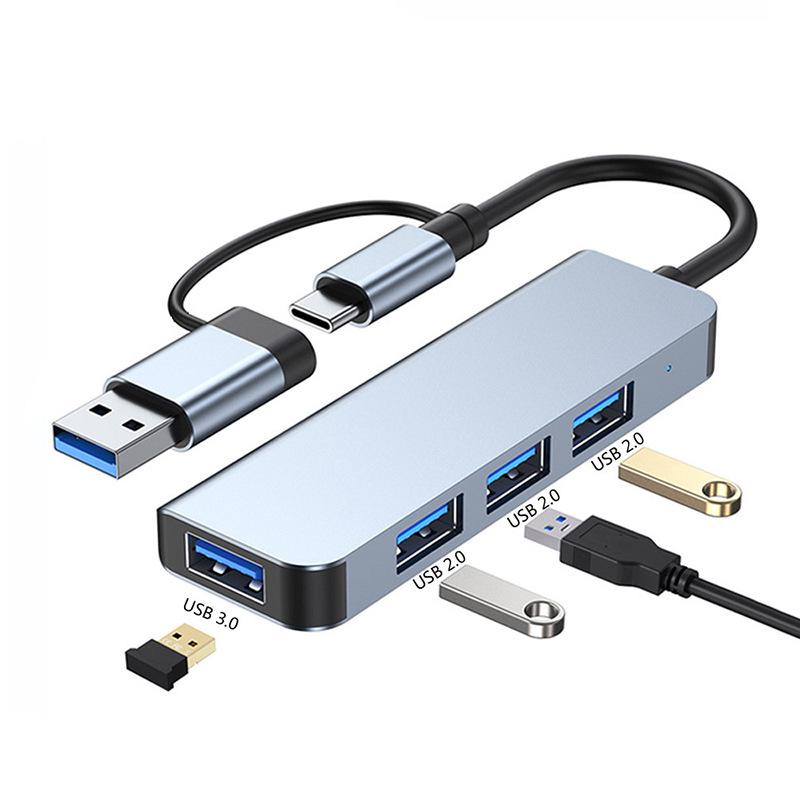 USB 3.0 Dual-Head 8-in-1 Typ-C Kartenleser & Erweiterungsdock für Laptops