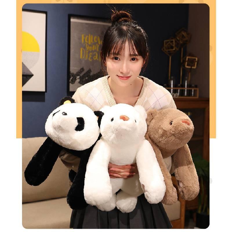 Lying Bear Panda Plush Toy Cartoon Stuffed Animal Doll Decorations Kids Gift