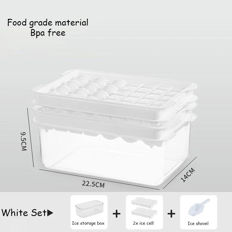 Amazon 32 Gitter Eiswürfelform rund quadratisch Silikon 33 Gitter Eiswürfelform mit Deckel Eiswürfelbox Form