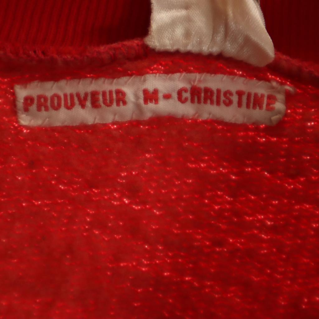 PROUVEUR M-CARISTINE 70s Made in France Vintage Track jacket 16 Red Men's Used