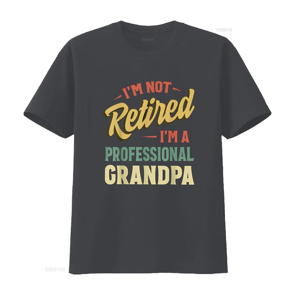 Grandpa T Shirt For Men Funny Fathers Day Retired vintage Washed Stylish designer clothes Slightly Casual Comfortable