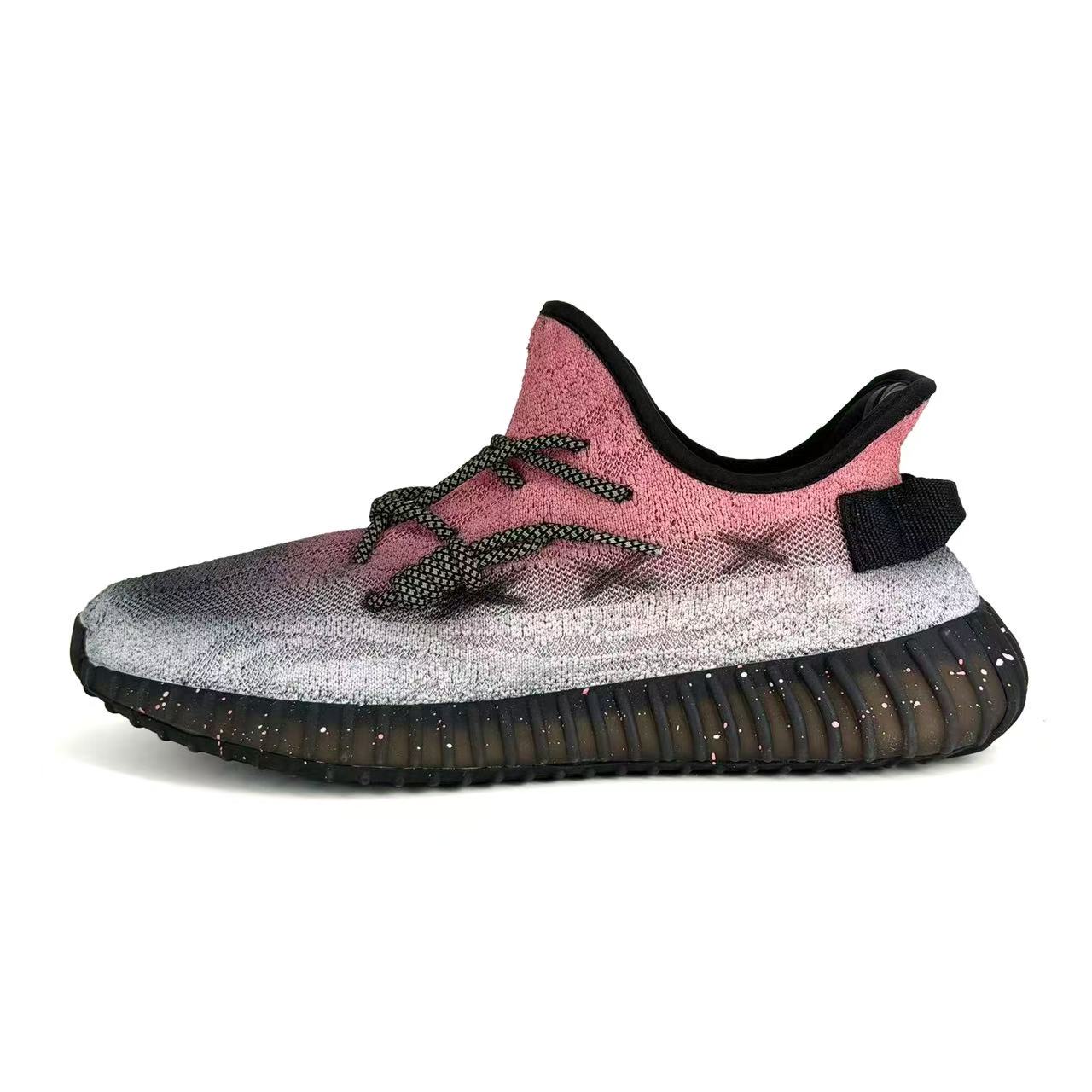 

Adidas YEEZY BOOST 350 V2 Galaxy Pink Cushioning Breathable Low top Casual Shoes Men s Silver Pink GW3774(Team57v) 37⅓