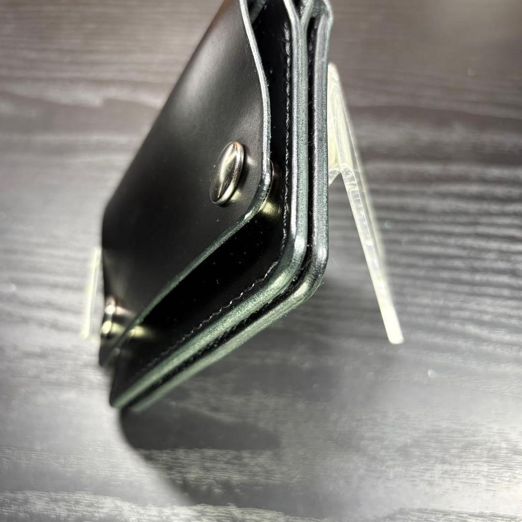 Used Short Trucker Wallet Himeji Leather Genuine Leather Wallet with Belt Loop and Chain