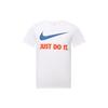 T-shirt Bianca da Uomo con Stampa Logo Grande Girocollo Manica Corta 707361-100