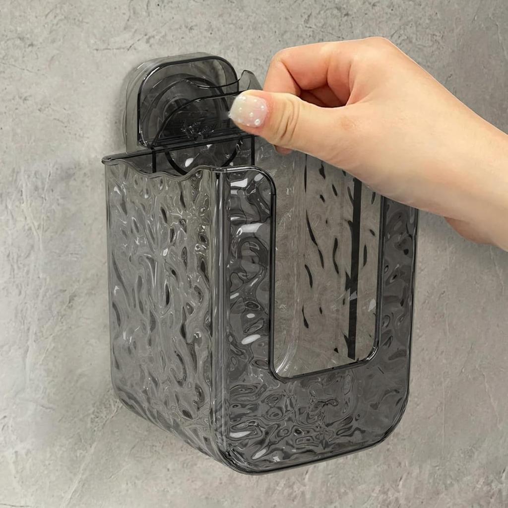 Wall Mounted Wet Wipe Dispenser with Suction Cup Easy to Installation Versatile Use Storage Case in Kitchen and Bathroom