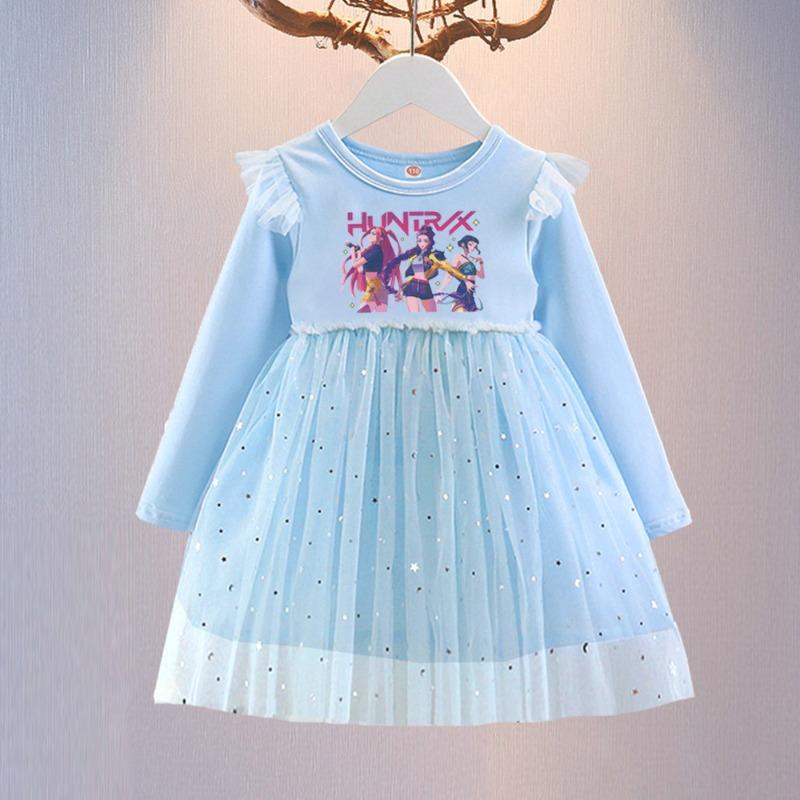 New children's clothing girls' dress spring and autumn children's tutu skirt HUNTR/X princess dress witch hunter skirt