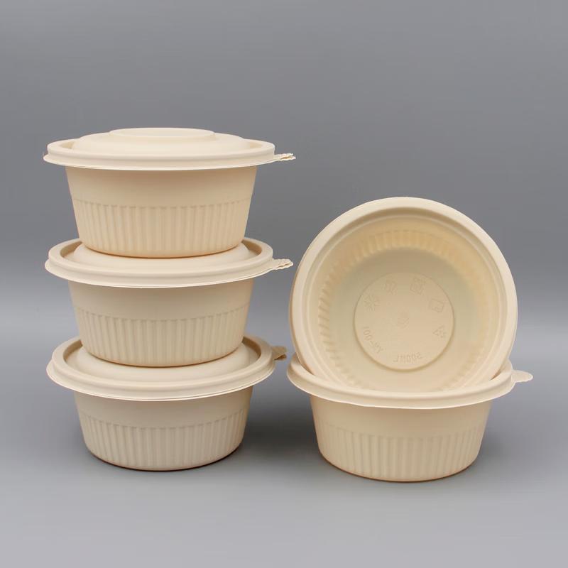 Biodegradable Corn Starch Bowls with Lids