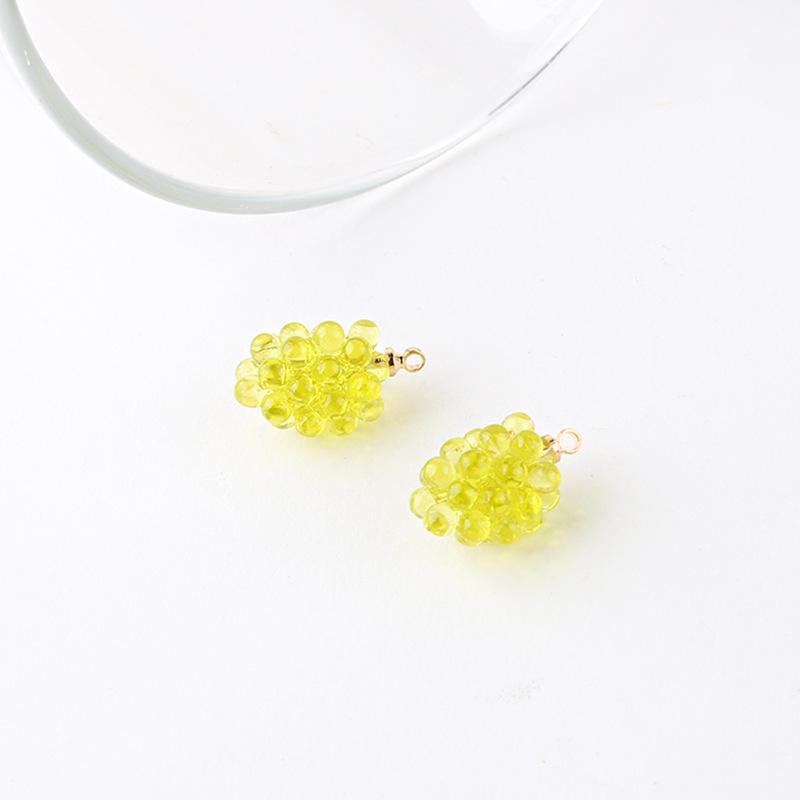 DIY Resin 3D Fruit Charm Set: Grape & Pomegranate Pendants for Earrings