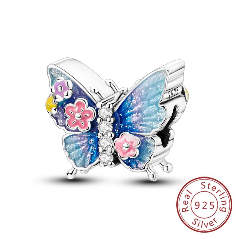 Original Charms Beads Pendan Copper Firefly Bee Butterfly Hummingbird Charm For Bracelets Charm Women Jewelry Gift