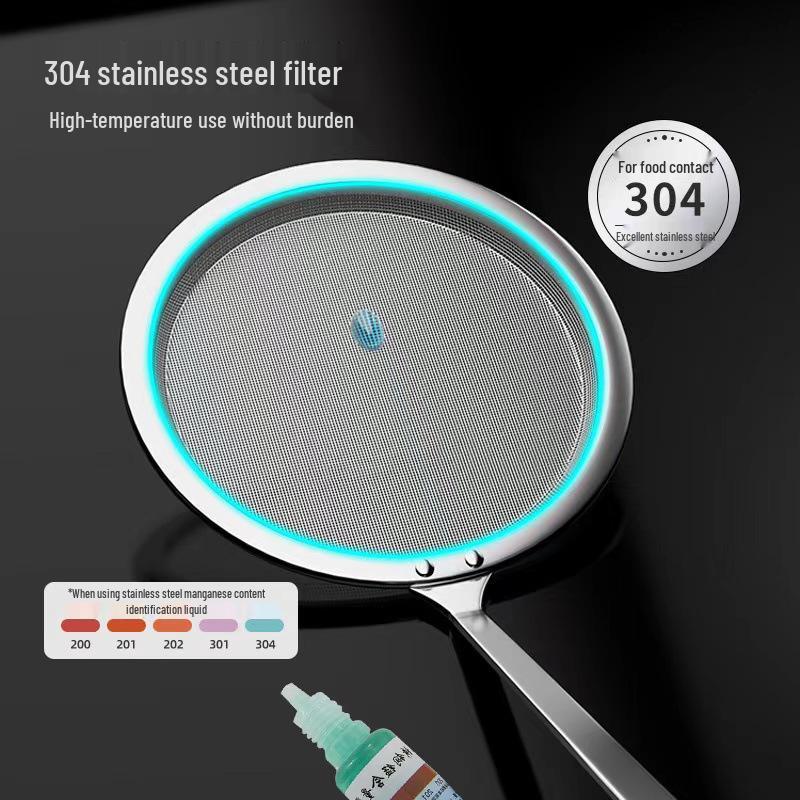 Stainless Steel Ultra-fine Soy Milk and Oil Skimmer Spoon with 100-Mesh Filter Screen