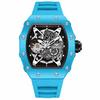 ONOLA Top-Marke Buntes Gehäuse Automatische Uhr Lustiger Grüner Sport-Silikonarmband Leuchtend Wasserdicht Mechanische Uhr für Herren