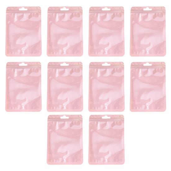 

Зберігання предметів по 10 предметів Довготривале практичне вологостійке захищене від запаху сумки на блискавці Органайзери для цукерок Сумки для зберігання прикрас рожевий