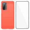 WANLONFENG LS Series For Samsung Galaxy A17 Case with Screen Film,Large Lens Hole Brushed Texture TPU Phone Cover