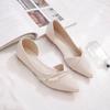 Spring Womens Flat Loafer With Glittering Pu Material For Casual Wear