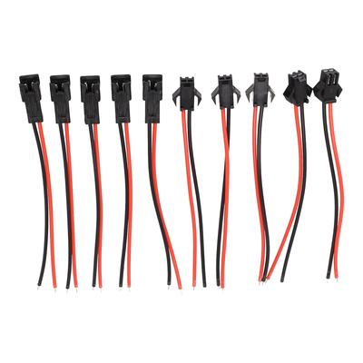 10 STÜCKE SM 2-Pin 2P Buchse Stecker-Verbinder Drahtkabel-Adapterkabel 100MM